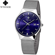 Men Luxury Stainless Steel Mesh Strap Ultra Thin Dial Clock - Smart Pets Nation