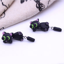 Polymer Clay Lovely Handmade Black Stud Earrings - Smart Pets Nation