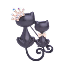 Smooth Black Mother Daughter Cats Brooches - Smart Pets Nation