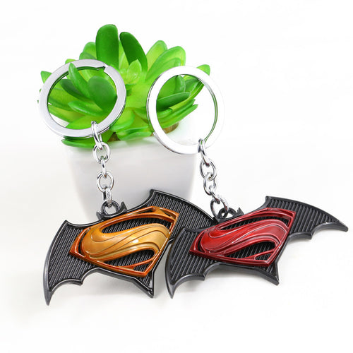 Batman & Super Main Black Metal Keychain - Smart Pets Nation