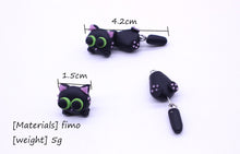 Polymer Clay Lovely Handmade Black Stud Earrings - Smart Pets Nation