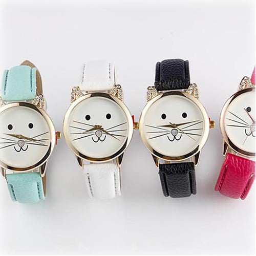 Cats Face Leather Watch - Smart Pets Nation