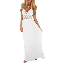 White Sling V-Neck Backless Sexy Chiffon Dress - Smart Pets Nation