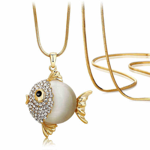 Cute Fish Shape Long Chain Necklace Pendants - Smart Pets Nation