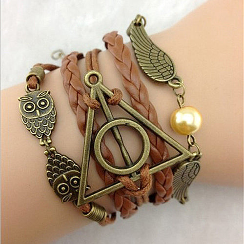 Multilayer Antique Magic Hallows Owl Bracelet - Smart Pets Nation