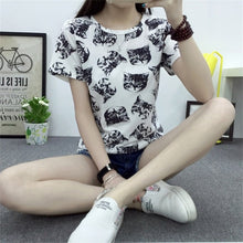 Cat Summer Short Sleeve Cotton T-Shirt Women - Smart Pets Nation