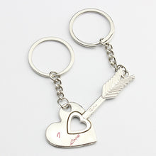 Couple Heart Keychain Zinc Alloy Silver Plated Lovers Keychain - Smart Pets Nation