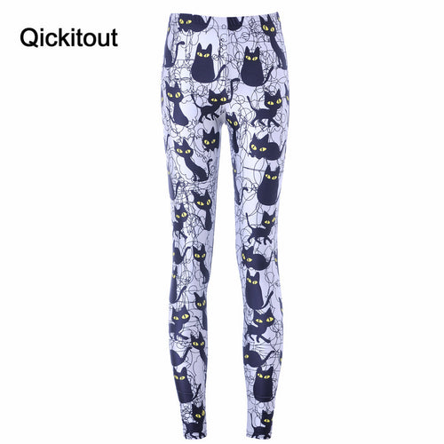 Cute Cartoon Black Cat Leggings - Smart Pets Nation