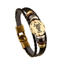 12 Zodiac Signs Handmade Punk Leather Bracelet - Smart Pets Nation