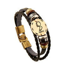 12 Zodiac Signs Handmade Punk Leather Bracelet - Smart Pets Nation