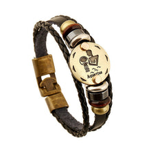 12 Zodiac Signs Handmade Punk Leather Bracelet - Smart Pets Nation