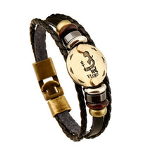 12 Zodiac Signs Handmade Punk Leather Bracelet - Smart Pets Nation