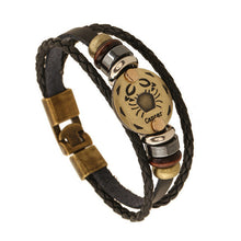 12 Zodiac Signs Handmade Punk Leather Bracelet - Smart Pets Nation