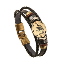 12 Zodiac Signs Handmade Punk Leather Bracelet - Smart Pets Nation