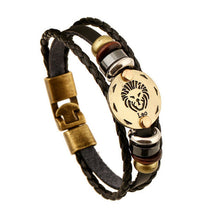 12 Zodiac Signs Handmade Punk Leather Bracelet - Smart Pets Nation