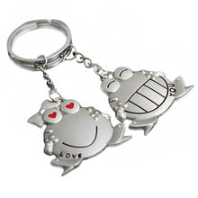 1 Pair Love Antique Silver Plated Frog Key Ring Keychain - Smart Pets Nation