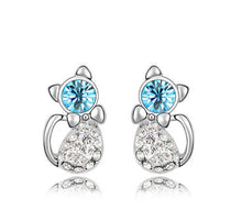 High Quality Rhinestones Crystal Cat Stud Earring - Smart Pets Nation