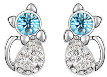 High Quality Rhinestones Crystal Cat Stud Earring - Smart Pets Nation