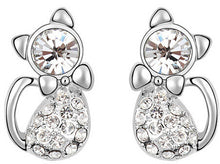 High Quality Rhinestones Crystal Cat Stud Earring - Smart Pets Nation