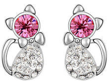 High Quality Rhinestones Crystal Cat Stud Earring - Smart Pets Nation