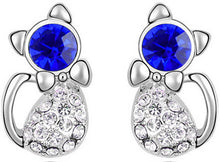 High Quality Rhinestones Crystal Cat Stud Earring - Smart Pets Nation