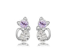 High Quality Rhinestones Crystal Cat Stud Earring - Smart Pets Nation