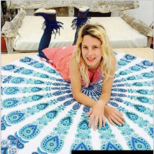 Fire Peacock Mandala 150cm Bedding Round Beach Scarf - Smart Pets Nation