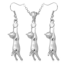 Hanging Cat Necklace Earring Sets - Smart Pets Nation