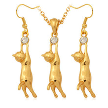 Hanging Cat Necklace Earring Sets - Smart Pets Nation