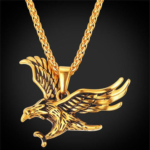 Eagle Necklace Gold Stainless Steel Necklace - Smart Pets Nation