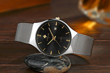 Men Luxury Stainless Steel Mesh Strap Ultra Thin Dial Clock - Smart Pets Nation