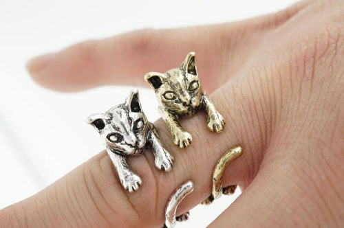 Antique Zinc Alloy Party Cat Ring - Smart Pets Nation